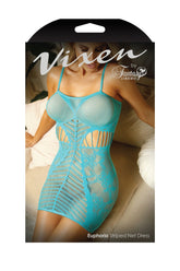 Euphoria Stripe Pattern Net Dress - FL-V784 by Fantasy Lingerie